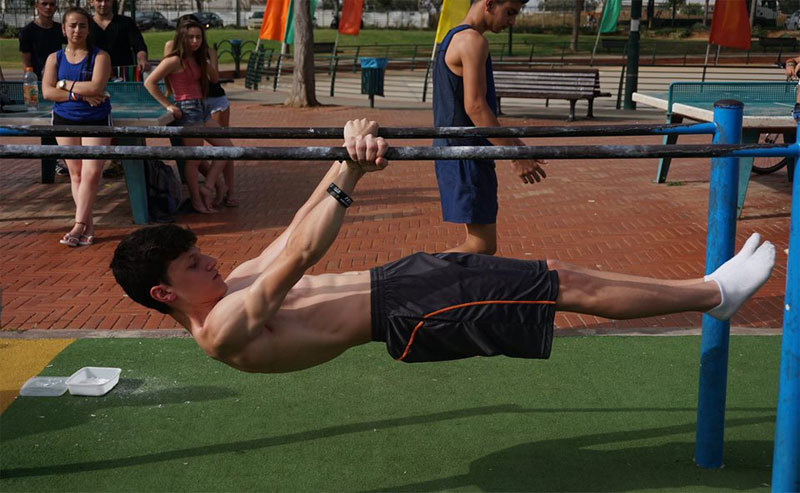 front lever double bars