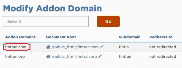 root domain addon