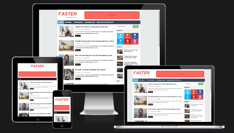 faster fast loading blogger template
